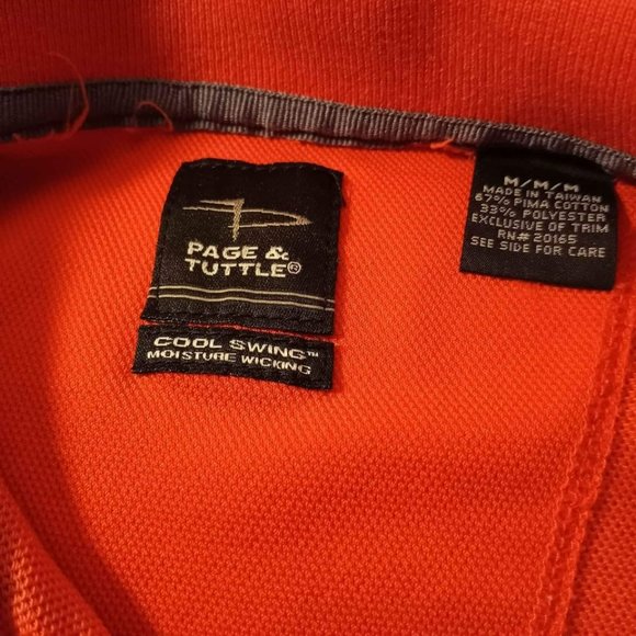 Men's Page & Tuttle Polo Shirt Ventana Canyon Size Medium - Picture 5 of 6
